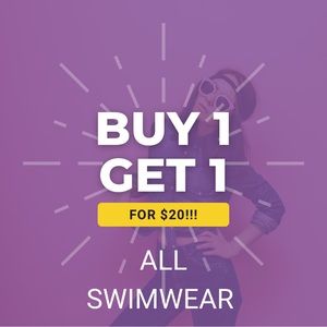 Buy one get for for $20! All swimwear expires Jan 30th